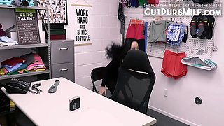 Crystal Rush caught stealing on web cam in the back office