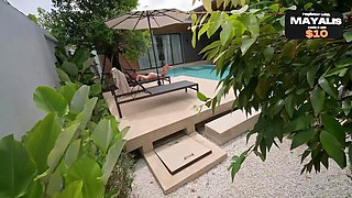 Petite Redhead Gets Fucked Hard by Pool Cleaner