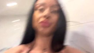 German Princess Caramella Del X Tramples Slave in Shower - Amateur Femdom Foot Fetish with Huge Tits