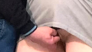 Hairy Pussy Fingered in Crowded Subway