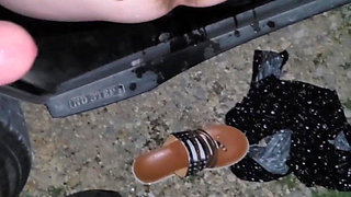 Wife Outdoor Squirt, Fuck and Gloryhole