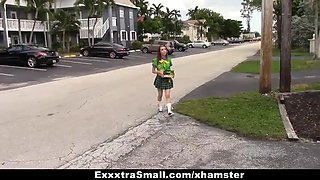 Exxxtrasmall - petite chick scout fucked by gigantic cock