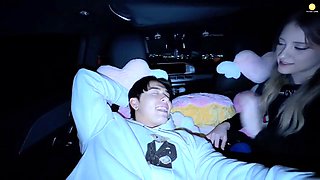Amateur Couples Surprise Car Blowjob and Backseat Fuck