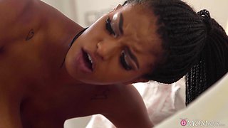 Busty black MILF amazing sex video