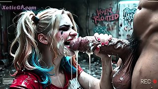 Harley Quinn Bathing in Sperm after Massive Creamy Loads (AI