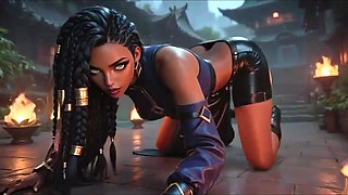 Senna League of Legends Hentai Compilation Stripping and Big Tits Tease