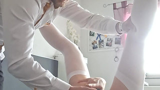 A bitch frolics with her dildos