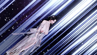 Ancient Style Hanfu Erotic Appeal Jiggling Breasts Bare Feet