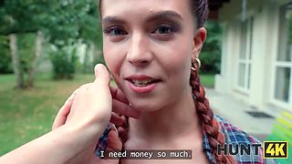 Hunt4K - Charlie Dean Fucks Redneck John's Girlfriend Peach Lollypop Outside
