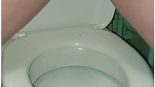 Asmr Toilet Fetish: Hairy Girl Pees Standing Up Pisses Loudly