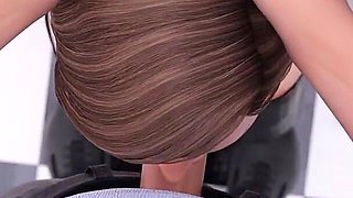 Stepsister's Best Friend Giving Me a Risky blowjob - 3D Hentai Animated Porn - Milfy City