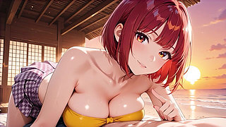 You’ll Never Guess How Deep This Redhead Hentai Babe Takes It at Sunset