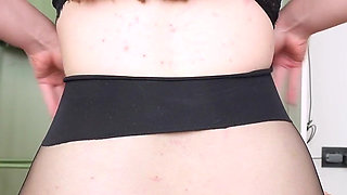 Deep Anal Sex with a Beautiful Teacher in Seamless Pantyhose