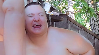 Outdoor Shower Blowjob Big Tits POV Wet Closeup
