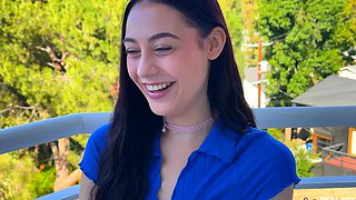 Teen Alex Jett gets pounded in POV Doggy by hottie Dolly