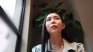 Date with a Japanese girl Yuri ended with the guy fucking her big tits and making her sweet pussy squirt