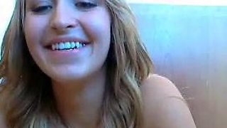 Blonde teen Sierras first erotic masturbation video