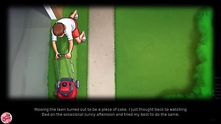 Summertime Saga #16: Stepmom Sees My Huge Cock and Wants to Suck It - Jazziuu Big Tits MILF