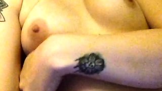 Lovely Amateur teen brunette masturbating outdoor