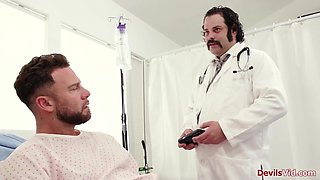 Petite nurse deepthroating her patient