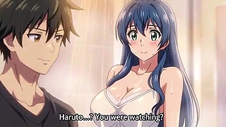 Stepbrother watch stepsister while she is taking shower 3D Anime