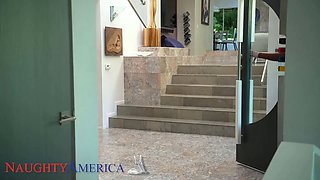 Sexy Redhead Lauren Phillips needs her boyfriend's son's throbbing cock