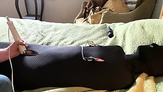 Blonde amateur MILF pov toys fingering shaved cunt