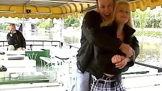 Threesome & Foursome Horny Blondes in Raw Group Action