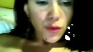 Amateur Latina with Long Erect Nipples on Webcam