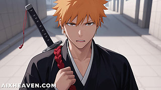 Yoruichi Gets Fucked by Ichigo After He Arrives in Soul Society! Bleach Uncensored Hentai
