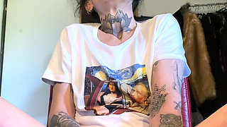 Creamy Orgasm on a Big Dildo