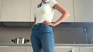 Latex slut solo anal masturbation