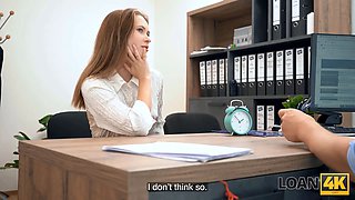 Loan4k. horny stunner seduced a stranger in the office and got slapped for her slutty behaviour