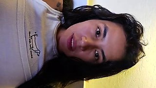 Busty brunette babe tease you with her big boobs