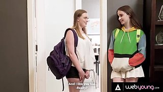 Hazel Moore & Samantha Reigns Big Tits Brunettes Have Hot Pussy Fun After College Exam