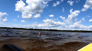 Blonde BDSM Babe Masturbates on a Paddleboard