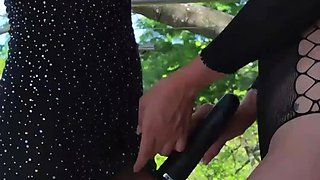 Two horny lesbians please each other's pussies with their vibrators. Their soft moans are so mesmerizing!