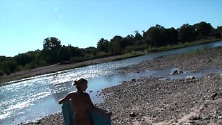 Brunette Amateur Nailed Outdoors In Public