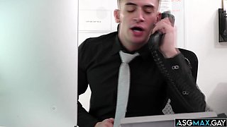 Trevor Brooks caught jerking off by his boss