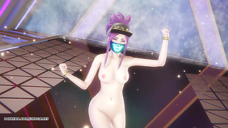 [mmd] Aespa - Supernova Akali Sexy Naked Dance League of Legends Uncensored Hentai