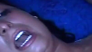 Brunette Babe Deepthroats Throbbing Cock with Dripping Spit