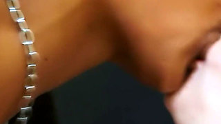 Ebony Wife Eats Her Blonde Bride on the Wedding Night - Garter Belt Stays on