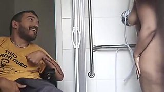 My hubby left, I went to my neighbor's building (he's in a wheelchair) to take a bathroom, I got naughty, I let the perv screw my slit until he came (TOTAL VID ON CRIMSON)