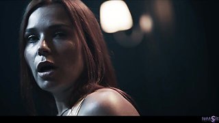 Smiling Alecia and Clemence's parasite porn