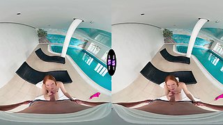 Crazy Holly Molly seduces stranger at luxury motel pool - teenmegaworld