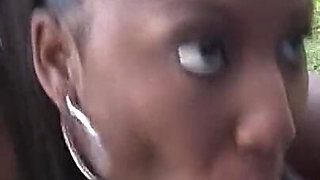 Hot Black Slut Takes Monster BBC Deep in Her Tight Pink Pussy During Wild Outdoor Fuck - Massive Load Dumps on Her Curvy Ass