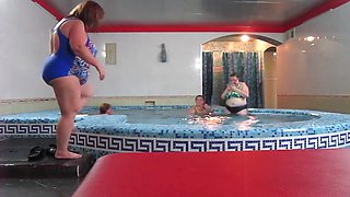 Russian in the pool in sauna in august 2017!