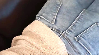 Close up Ass Massage and Pussy Fingering in Jeans