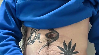 Revaz Masturbates Her Dick and Cums