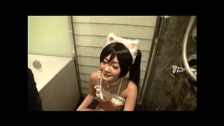 Japanese Cosplay Teen: Famous Amateur Meets Fan For Hardcore Bathroom Creampie